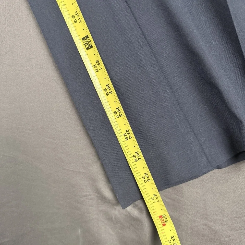 FootJoy Stretch Golf Pants Blue Solid Flat Front Classic Fit 34x32 Pockets